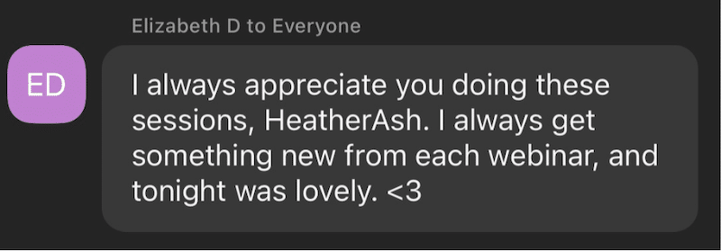 Workshop Testimonial 3